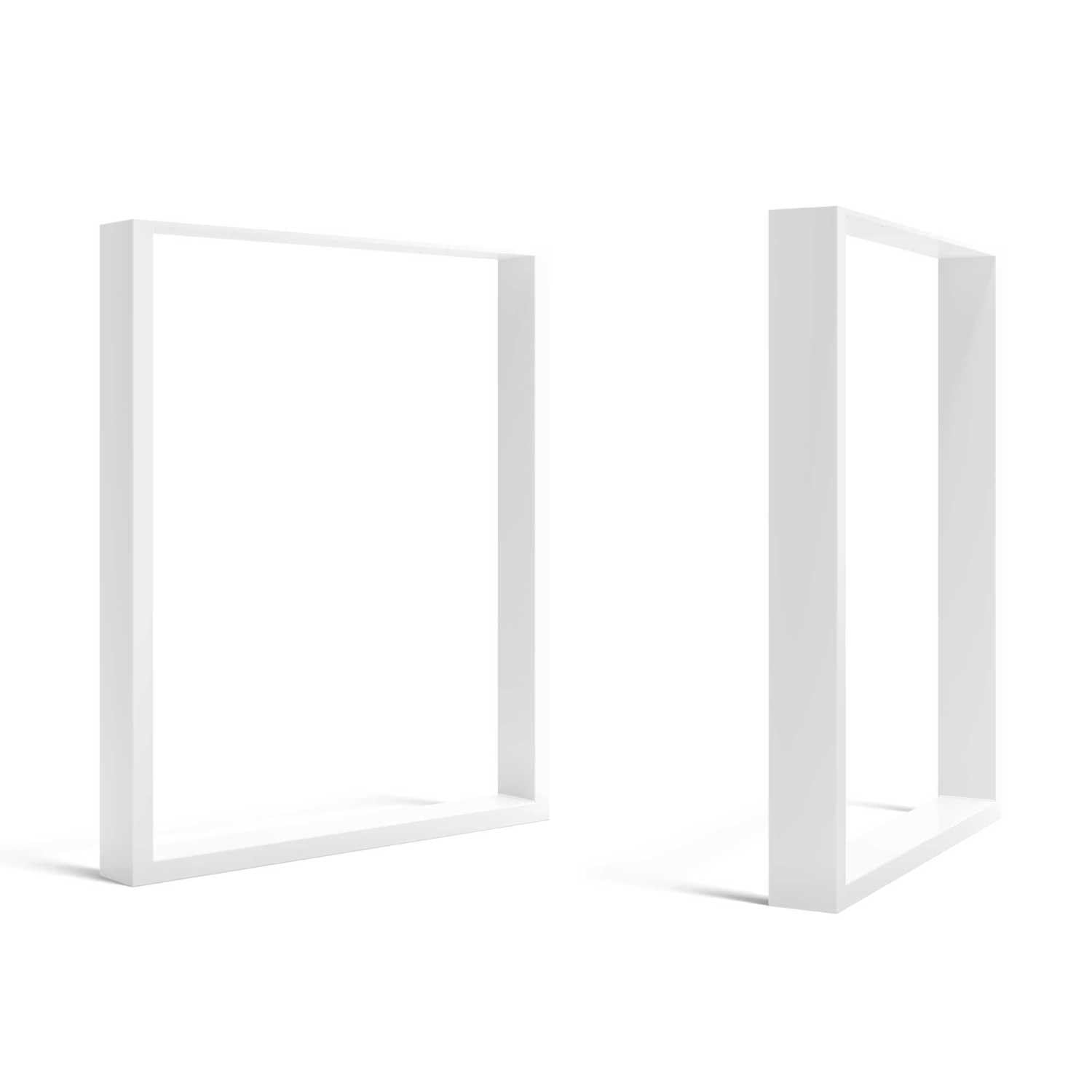 The Hairpin Leg Co. [HLC 2 x Industrial Square Table Legs - Surface Conditioned Steel, Precision Laser Cut, TIG Welded with Free Screws, Build Guide and Floor Protectors - 71cm [Table, White]