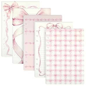 Pineraap Rosa Schleife A5 Nachfüllpapier, 100 Blatt
