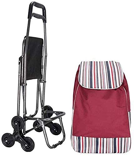 Einkaufstrolley auf Rädern Multifunktions-Einkaufswagen Trolley auf 6 Rädern Tragbarer Supermarkt-Trolley aus… – Bild 5
