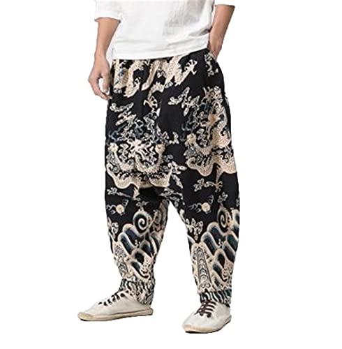 Dragon Pattern Pants Men Joggers Trousers Men Pants Streetwear Sweatpants Pants Men Trousers