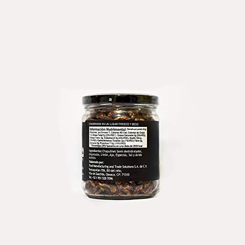 El Sabor de Oaxaca, Chapulines Ajo y Limón PREMIUM, Healthy Snacks, Garlic and Lemon Grasshoppers, Handcrafted, Mexican Gourmet Artisan Product, 3.5 Oz - Image 3