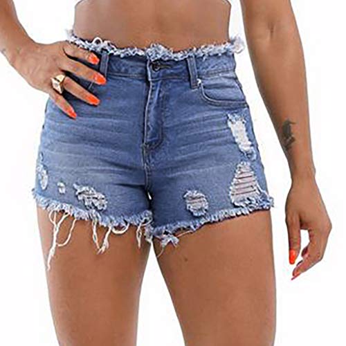Review Of Dainzusyful Women's High Waisted Shorts Casual Summer Frayed Raw Hem Ripped Destroyed Bott...