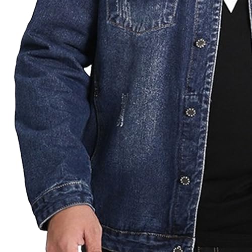 Chaqueta de mezclilla para hombre talla 4X-Large azul miniatura 4