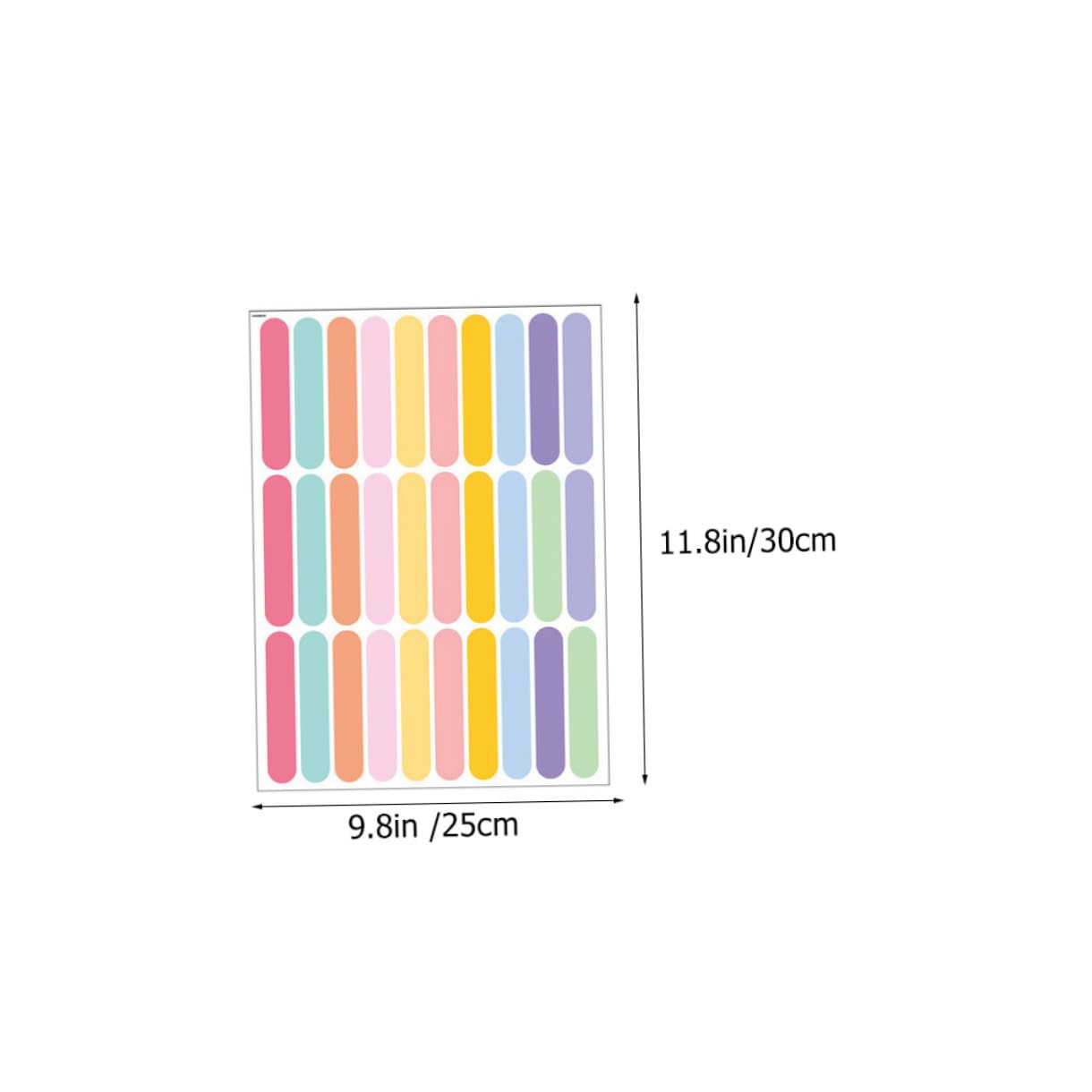 BESTonZON 32 Blätter Wanddeko Wandaufkleber Dekorationen Kinder Wandtattoo Kinderzimmer Kinder Streusel Wandtattoos DIY Regenbogen Wandtattoos Kinderzimmer Dekorative