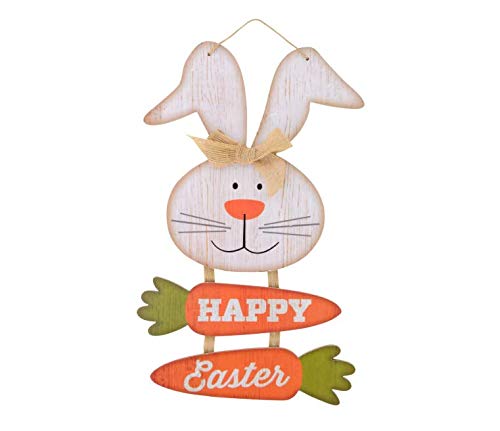 Greenbrier Easter Decorations Rabbit Sign Hanging Wall Decor Happy Easter Truck Signs (Rabbit Happy Easter)