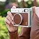 JJC Metall-Objektivschutzkappe für Fuji Instax Mini EVO Fotokamera, Mini EVO Zubehör Aluminium-Objektivschutzkappe mit Lederoberfläche & Weicher Eva-Innenseite, Braun