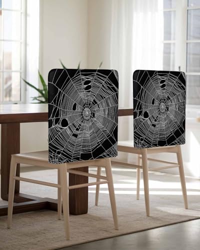 Shine-Home Black Halloween 6 Packs Dining Chair Back Cover, Country