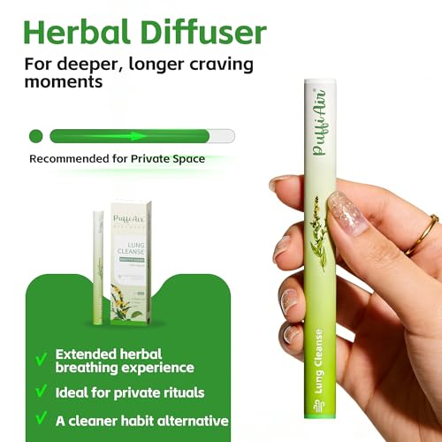 Image of Mullein Respiratory Wellness Bundle: Herbal Lung Cleanse Diffuser (600 Uses) + 3-Pcs Nasal Sticks - Craving Relief, Focus Boost & Easy Breathing