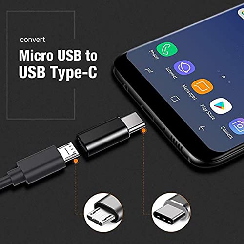 Image of LIRAMARK 2.4 amp Micro USB to Type C Adapter /Micro USB to Type C Converter Charging and Data Sync - Compatible with Galaxy S10 S9 S8 Plus,Note 9 8,Pixel 3 2 XL & Other Type c Devices (Black)