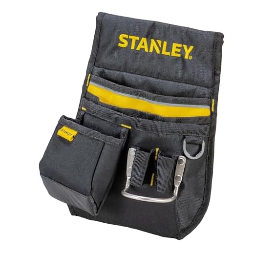 Werkzeugtasche mit Gürtel, Baffect Mini Werkzeug Tasche aus Leinwand Multi-Purpose Werkzeughalter Organizer Heavy-Duty Werkzeug Organizer 9 Stanley Gürteltasche / Werkzeuggürtel (33.2x23.5x7.5cm, 600 Denier Nylon, mit 2 Nageltaschen, 1 Hammerhalter und 1 Bandmaßtasche, leicht zugängliche Fächer) 1-96-181