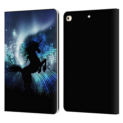Étui iPad 9.7 anti-rayures portefeuille cuir pégase licornes