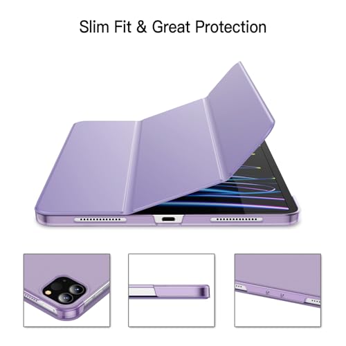 Image of JETech Cover Case for iPad Pro 11-Inch, 2022 /2021 /2020 /2018 Model (4th /3rd /2nd /1st Generation), Compatible with Pencil, Cover Auto Wake /Sleep (Light Purple)
