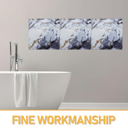 Pegatinas de pared impermeables con diseño de mármol para proteger el salpicadero 4