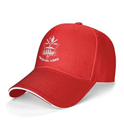 Hombres Mujeres Protección Solar Gorras Campamento Crystal Lake Divertido Fanático De La Película De Terror De Los 80 Gorra Vaquera Liso Gorra De Malla Visera Curva Sombrero De Papá para Caza Pesca