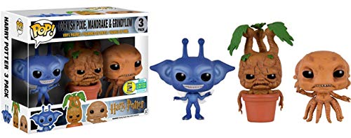 Funko Pop Minis Harry Potter Cornish Pixie, Mandrake and Grindylow SDCC 2016 Exclusive 3 Pack