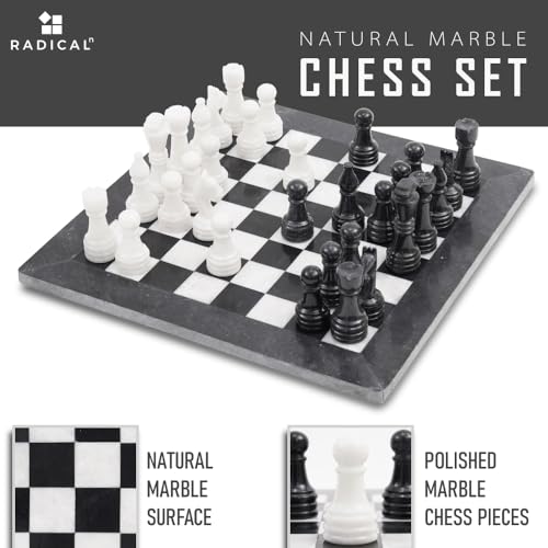 Radicaln Marble Chess Set 15" Juego de Mesa de Lujo miniatura 2