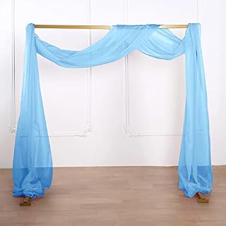 HEMEIREN Wedding Arch Drape Organza Fabric 1.3X10M Table Runner Sheer Voile Scarf Draping Panels for Wedding Backdrop Ceremony Reception Decorations (White)