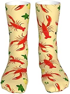 883 Compression Socks Crayfish Athletic Socks Non Slip Sports Socks Comfort Calf Socks For Walking Hiking Jogging 40cm