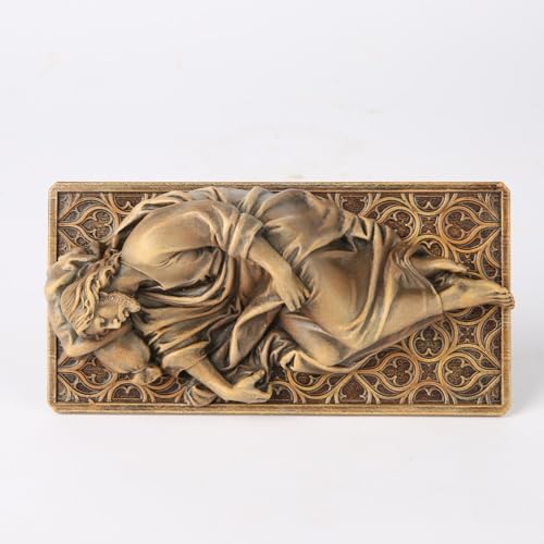 BC BUILDCLASSIC BC Katolicki śpiący św. Józef statuetka modlitwa, figurka religijna, prezent na parapetówkę, pobożny wystrój domu, 15 cm L, rzeźba renesansowa ręcznie wykonana przez Buildclassic