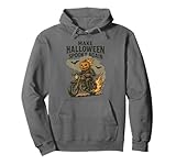 Make Halloween Spooky Again Pumpkin Biker Horror 2026 Pullover Hoodie