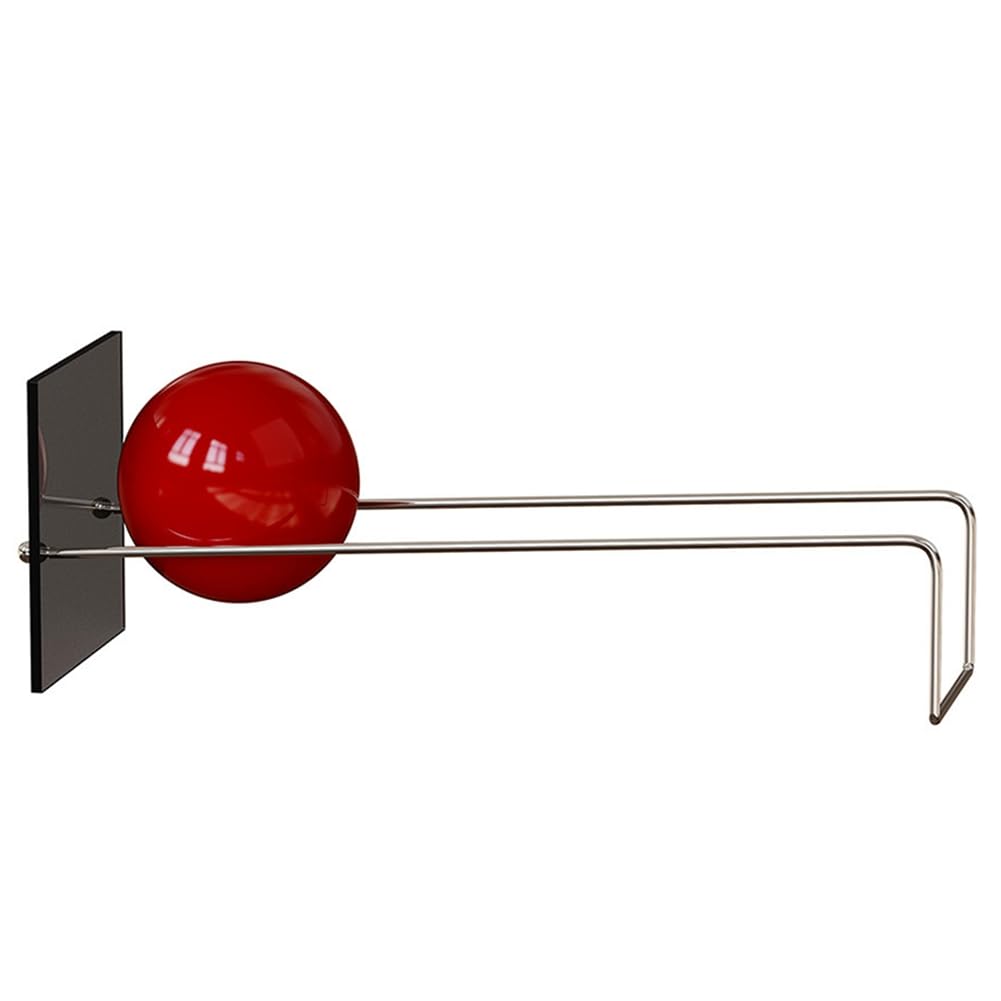 Jnchdghwa Mid Century Style Ball Book Holder-Scandinavian Design Desk Organizer- Sleek Book Rack Red