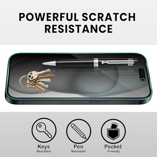Image of FIRST MART Military-Grade Privacy Tempered Glass for iPhone 16 and iPhone 15 (6.1 Inch) With Edge to Edge Screen Coverage and Installation Kit | Anti Spy Protection