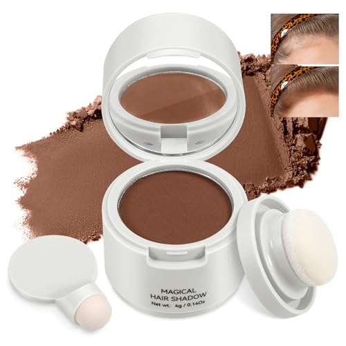 Boobeen Polvo para Retoque de Raíz de Cabello Cubre Cabello Adelgazado Rápido, Rellenador de Color de Sombra de Cabello Impermeable para Cubrir las Canas