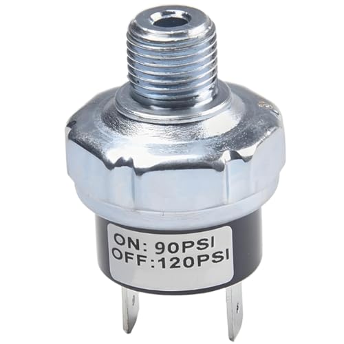 LKRXW Druckschalter für Kompressor 90-120 PSI Luftpumpe Schalter 1/4\ NPT Luftkompressor Steuerschalter Automatische Druckregelventil für Kompressoren DC 12V 24V AC 110V 220V