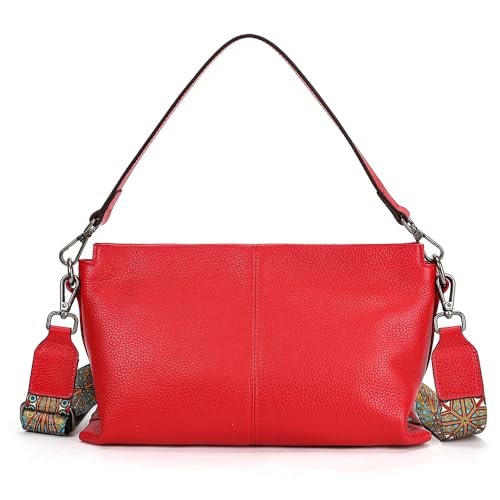 Image of Genuine Leather Women Shoulder Bag Small Crossbody Bags Purse Mini Casual Hobo Lady Handbags and Purses Messenger Satchel