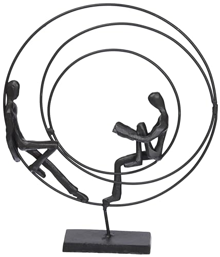 Casablanca Decoratieve Sculptuur Kat Op Bank - IJzeren Figuur 12 Cm Bruin - Woonaccessoire