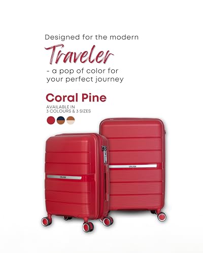 Image of CRUISE Coral Pine Travel Trolley Bags Set (20+24 Inch)| Hard Shell Expandable Suitcases with 8 Spinner Wheels & TSA Lock | Cabin and Check-in Lightweight Luggage Bag | Adjustable Handle (Set of 2)