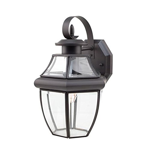 Trans Globe Imports 4310 WB Transitional One Light Wall Lantern from Courtyard Collection in Bronze / Dark Finish, 8.00 inches