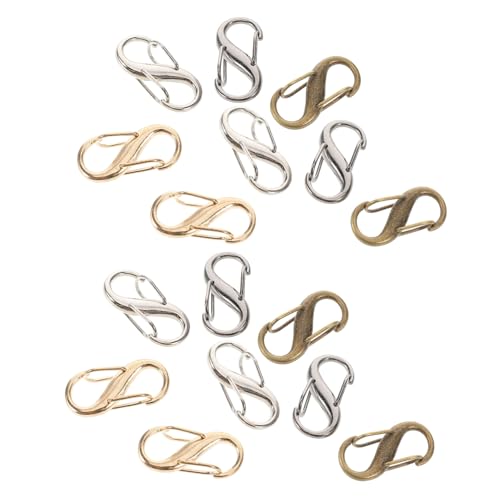 LIGIGWASH 16pcs Adjustable Metal Buckles for Bag Straps Stylish Electroplated Chain Shortening Fastening Buckles for Purses Backpacks DIY Projects Compact Versatile Bag Strap Adjusters