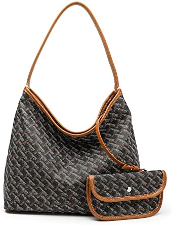 textmenow Women's Shoulder Handbags Luxury Purses for Women Hobo Handbags PU Leather Totes Bag with Zipper