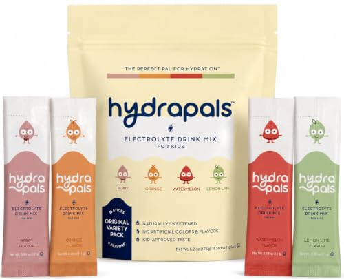 HydraPals Kids Hydration Packets, Electrolyte Powder Drink Mix for Kids,