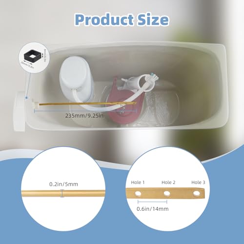 Image of Hibbent Toilet Handle Replacement Compatible with TOTOTHU004-CP Trip Lvr for ST701, CST854, CST884,Side Mount Toilet Flush Handle, Flush Tank Lever, White