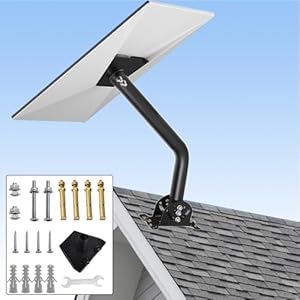 WingFly Starlink Gen 3 wandhouder standaard Gen 3 voor Starlink, met buisadapter, 360° verstelbaar, Starlink-dakmontageset voor Starlink Internet Kit Satellite