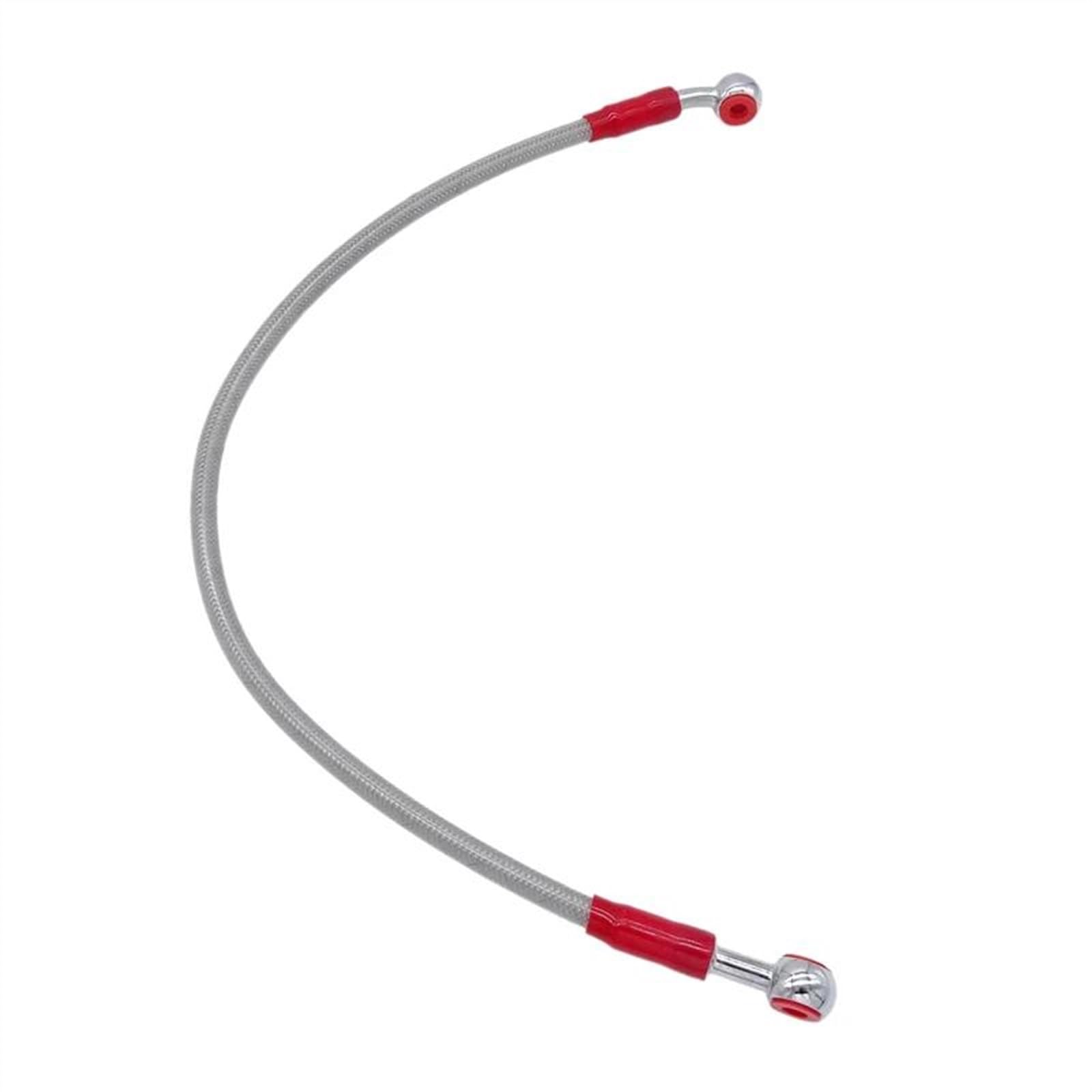 Ksxzw Silver Motorbike Part 45Cm Motorcycle Braided Steel Hydraulic Brake Line Clutch Oil Hose Tube(Silver)