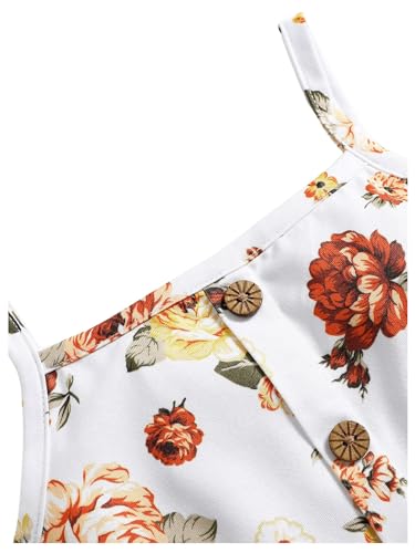 Floerns Toddler Girl's 3 Pcs Rib Knit Camisole Button Front Flare Hem Peplum Cam Top4