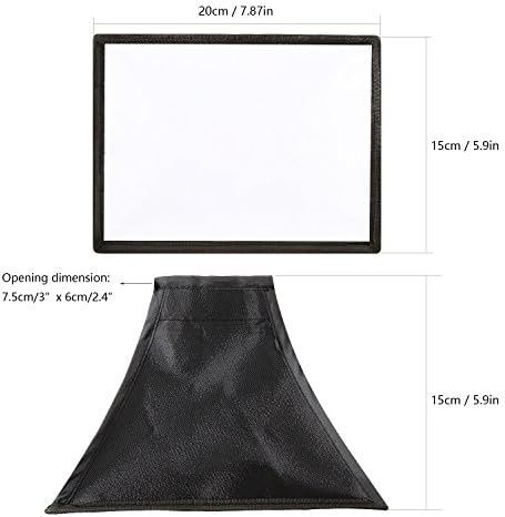 waka Flash Diffuser Light Softbox, [2 Pack] Speedlight Softbox Collapsible with Storage Pouch - 8" Octagon Softbox + 8"x6" for Canon, Yongnuo and Nikon Speedlight