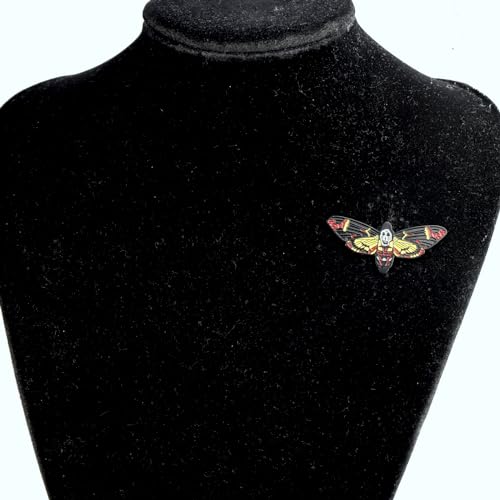 Image of PLITI Silence Lambs Movie Inspired Gift Hannibal Lecter Fan Gift Death Head Moth Brooch For Horror Movie Lover