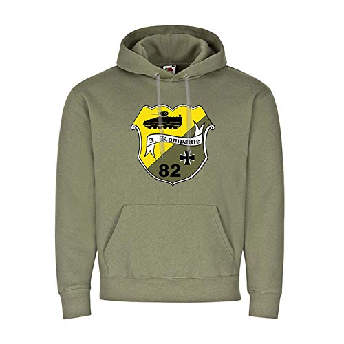 Sweat à capuche PzGrenBtl 82 armoiries armée allemande vert XXL