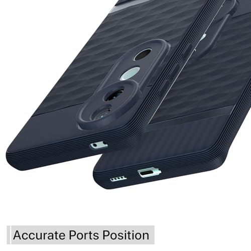 Image of Pikkme Back Cover for Vivo V40 5G / V40 Pro 5G / T3 Ultra 5G Camera Protection 3D Hexa Cube Design Silicone Protective Bumper Case (Blue)