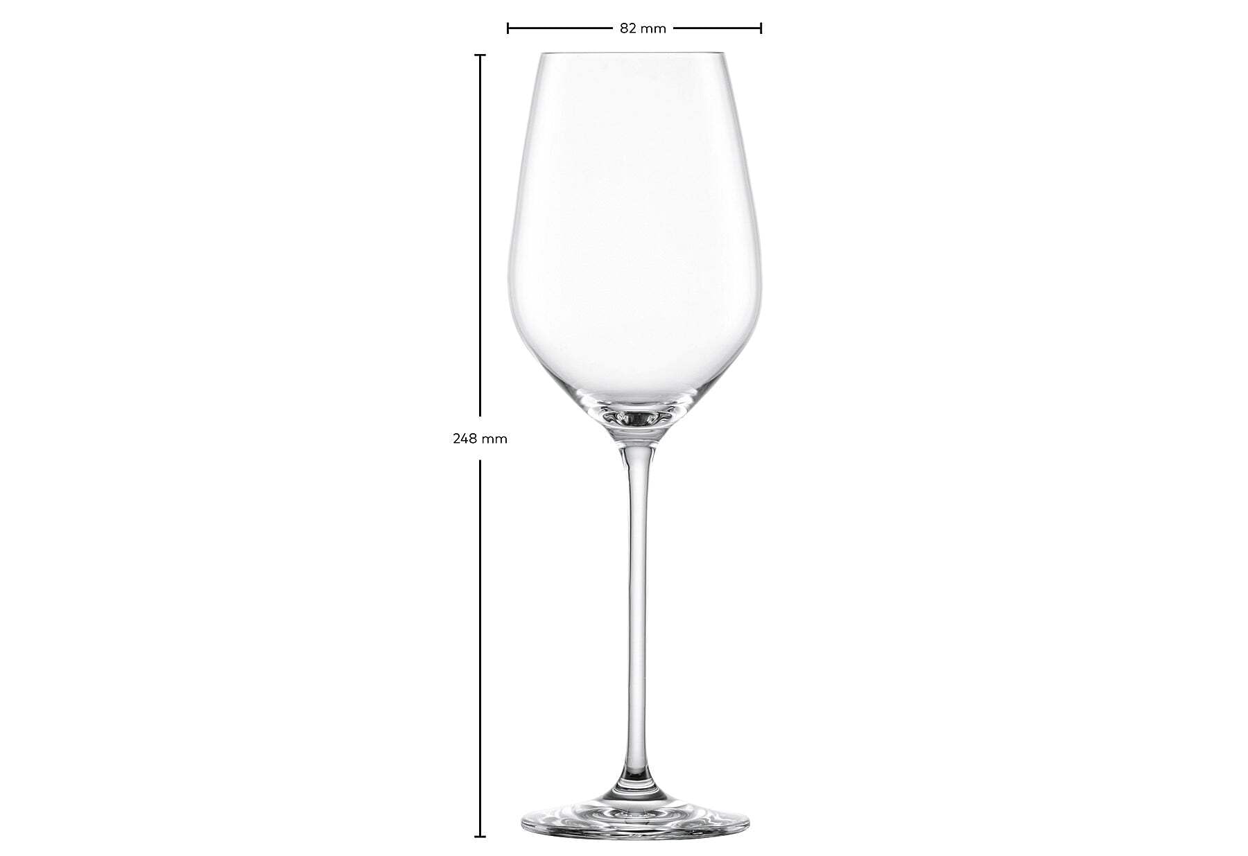 SCHOTT ZWIESEL Kieliszki do białego wina Fortissimo (zestaw 4 szt.), eleganckie kieliszki do białego wina, nadają się do mycia w zmywarce, Made in Germany (nr art. 123684)