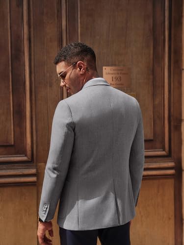 PJ PAUL JONES Mens Casual Sport Coats Two Button Slim Fit Blazer Lightweight Pattern Lined Notch Lapel Suit Jacket 5