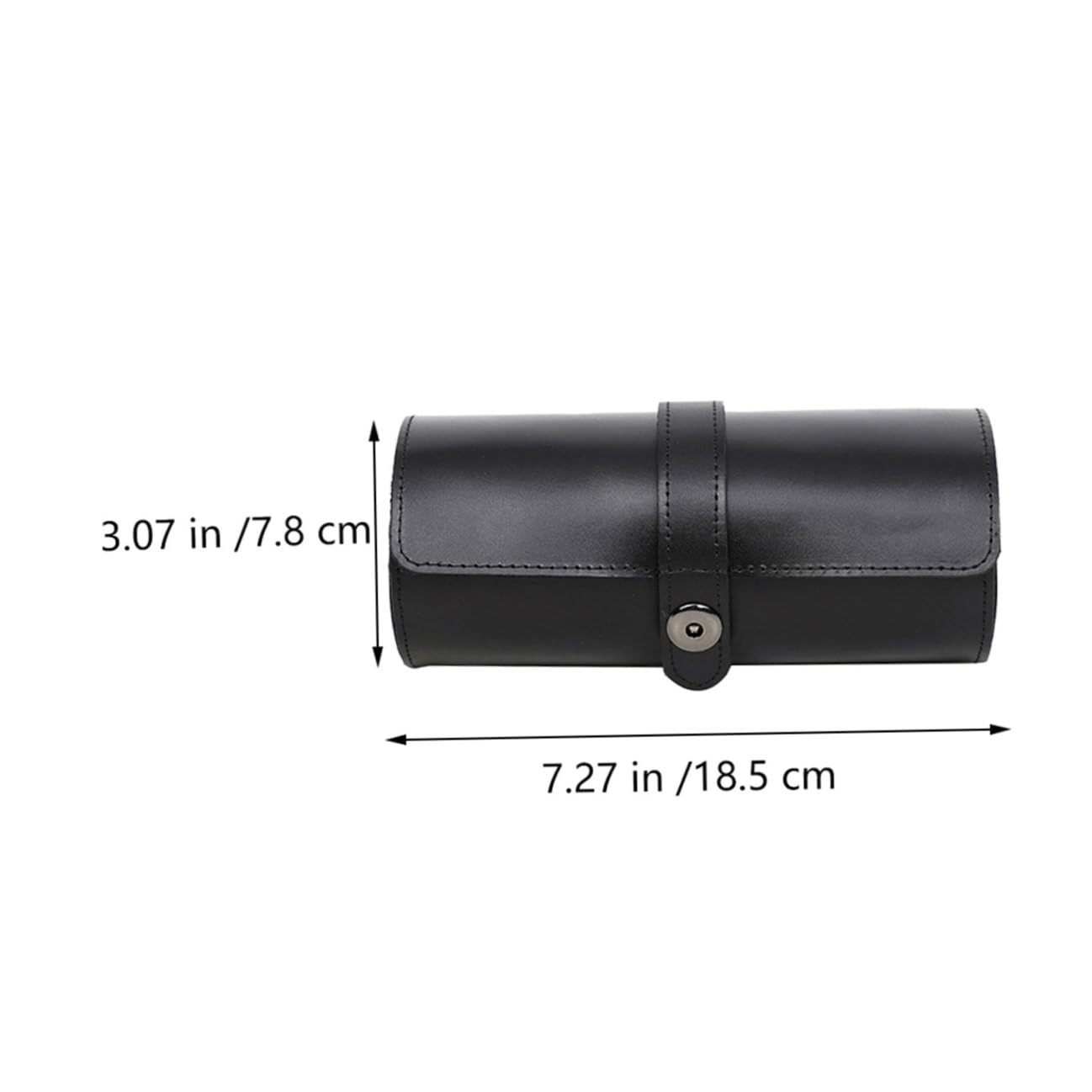 Healeved Boîte à Montres 3 Emplacements en Cuir Véritable Noir