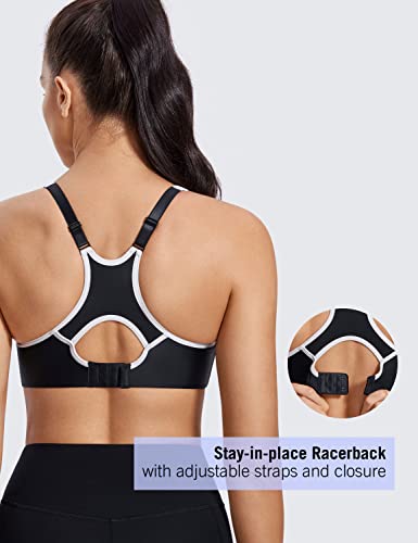 Image of SYROKAN Women's Full Support High Impact Racerback Lightly Lined Underwire Sports Bra