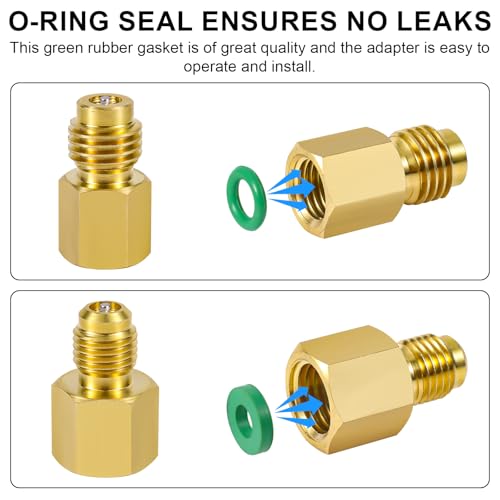 Adaptadores tanque refrigerante R134A latón 4 piezas miniatura 6