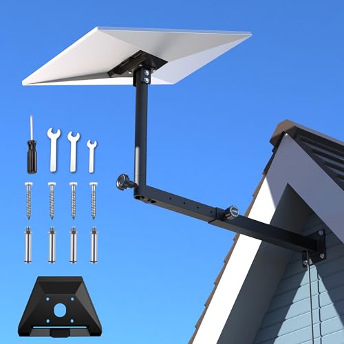 XXSSTUDIO Adjustable Starlink Gen 3 Mount, Starlink Pole Mount with Starlink Gen 3 Pipe Adapter, Heavy Duty Starlink Long Wall Mounting Kit