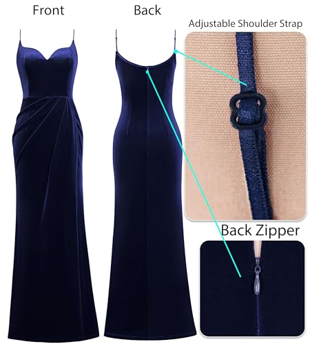Image of VFSHOW Womens Sexy Spaghetti Strap Formal Prom Evening Gala Long Maxi Dress